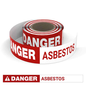 Danger: Asbestos - Smart Stripe Inline Printed Floor Tape
