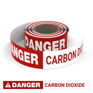 Danger: Carbon Dioxide - Smart Stripe Inline Printed Floor Tape
