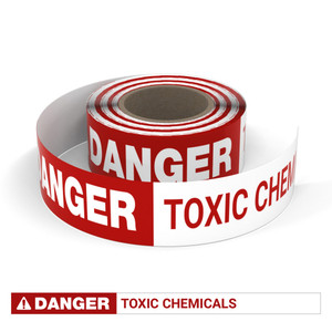 Danger: Toxic Chemicals - Smart Stripe Inline Printed Floor Tape