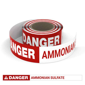 Danger: Ammonium Sulfate - Smart Stripe Inline Printed Floor Tape