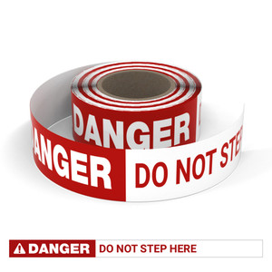 Danger: Do Not Step Here - Smart Stripe Inline Printed Floor Tape