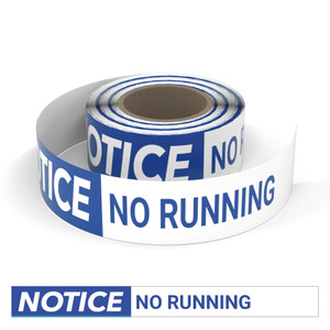 Notice: No Running - Smart Stripe Inline Printed Floor Tape