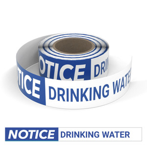 Notice: Drinking Water - Smart Stripe Inline Printed Floor Tape