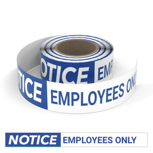 Notice: Employees Only - Smart Stripe Inline Printed Floor Tape Notice: Employees Only - Smart Stripe Inline Printed Floor Tape