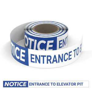 Notice: Entrance To Elevator Pit - Smart Stripe Inline Printed Floor Tape