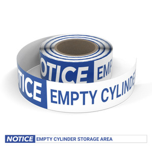 Notice: Empty Cylinder Storage Area - Smart Stripe Inline Printed Floor Tape