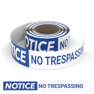 Notice: No Trespassing - Smart Stripe Inline Printed Floor Tape