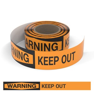 Warning: Keep Out - Smart Stripe Inline Printed Floor Tape