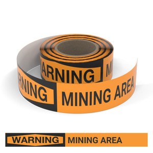 Warning: Mining Area - Smart Stripe Inline Printed Floor Tape