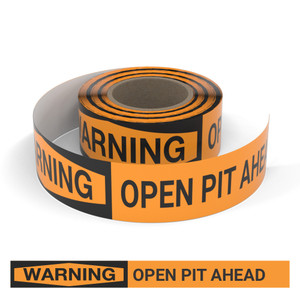Warning: Open Pit Ahead - Smart Stripe Inline Printed Floor Tape