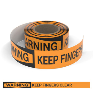 Warning: Keep Fingers Clear - Smart Stripe Inline Printed Floor Tape