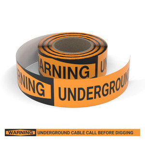 Warning: Underground Cable Call Before Digging - Smart Stripe Inline Printed Floor Tape