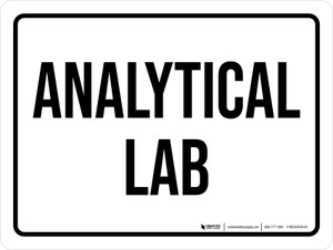 Analytical Lab White Landscape - Wall Sign