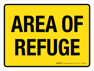Area Of Refuge Yellow Landscape - Wall Sign Area Of Refuge Yellow Landscape - Wall Sign