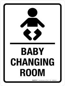 Baby Changing Room Portrait - Wall Sign