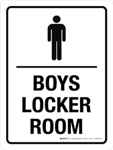 Boys Locker Room Portrait - Wall Sign
