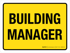 Building Manager Yellow Landscape - Wall Sign