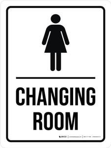 Changing Room Women Portrait - Wall Sign