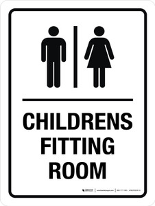 Childrens Fitting Room Portrait - Wall Sign