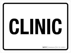 Clinic White Landscape - Wall Sign