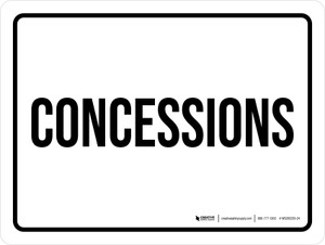 Concessions Landscape - Wall Sign