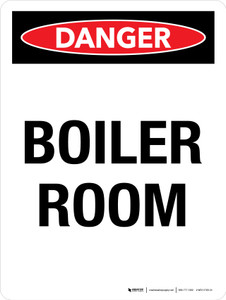 Danger: Boiler Room Portrait - Wall Sign
