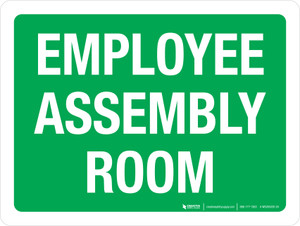 Employee Assembly Room Green Landscape - Wall Sign