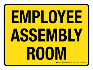 Employee Assembly Room Yellow Landscape - Wall Sign