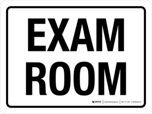 Exam Room White Landscape - Wall Sign