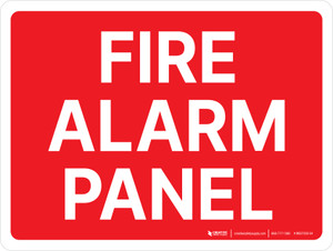 Fire Alarm Panel Red Landscape - Wall Sign
