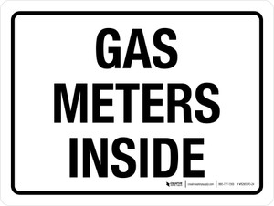 Gas Meters Inside White Landscape - Wall Sign