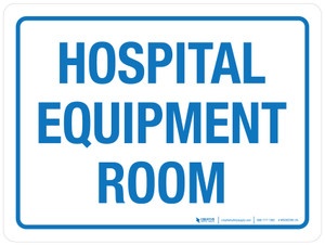 Hospital Equipment Room Blue Landscape - Wall Sign