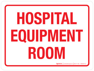 Hospital Equipment Room Red Landscape - Wall Sign