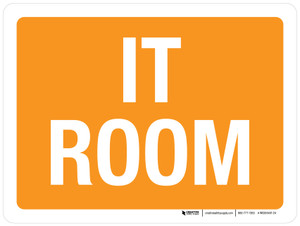 IT Room Orange Landscape - Wall Sign