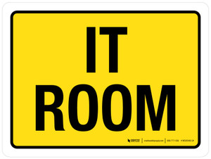 IT Room Yellow Landscape - Wall Sign