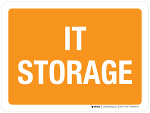 IT Storage Orange Landscape - Wall Sign