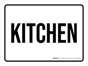 Kitchen White Landscape - Wall Sign
