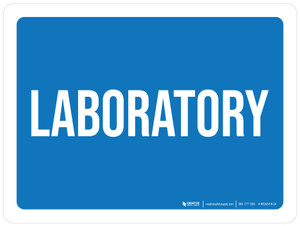 Laboratory Blue Landscape - Wall Sign