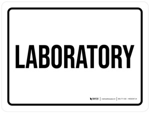 Laboratory White Landscape - Wall Sign