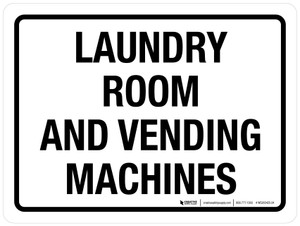 Laundry Room And Vending Machines White Landscape - Wall Sign