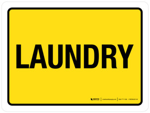 Laundry Yellow Landscape - Wall Sign