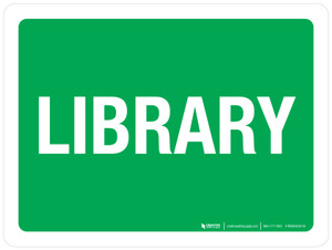 Library Green Landscape - Wall Sign