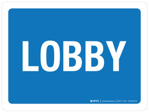 Lobby Blue Landscape - Wall Sign
