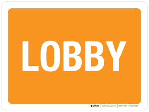 Lobby Orange Landscape - Wall Sign