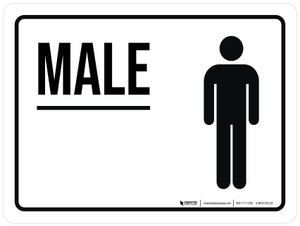 Male with Icon Landscape - Wall Sign