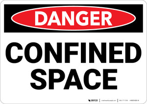 Danger: Confined Space - Wall Sign Danger: Confined Space - Wall Sign