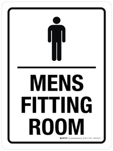 Mens Fitting Room with Icon Portrait - Wall Sign