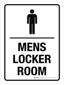 Mens Locker Room with Icon Portrait - Wall Sign