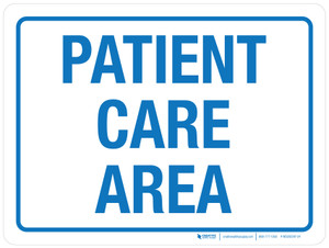 Patient Care Area Blue Landscape - Wall Sign