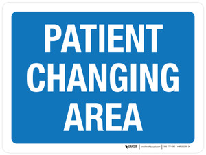 Patient Changing Area Blue Landscape - Wall Sign